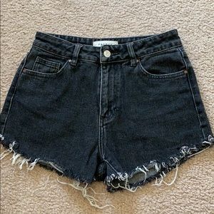 Black Denim Shorts